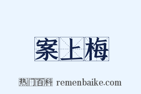 案上梅是什么意思的图片